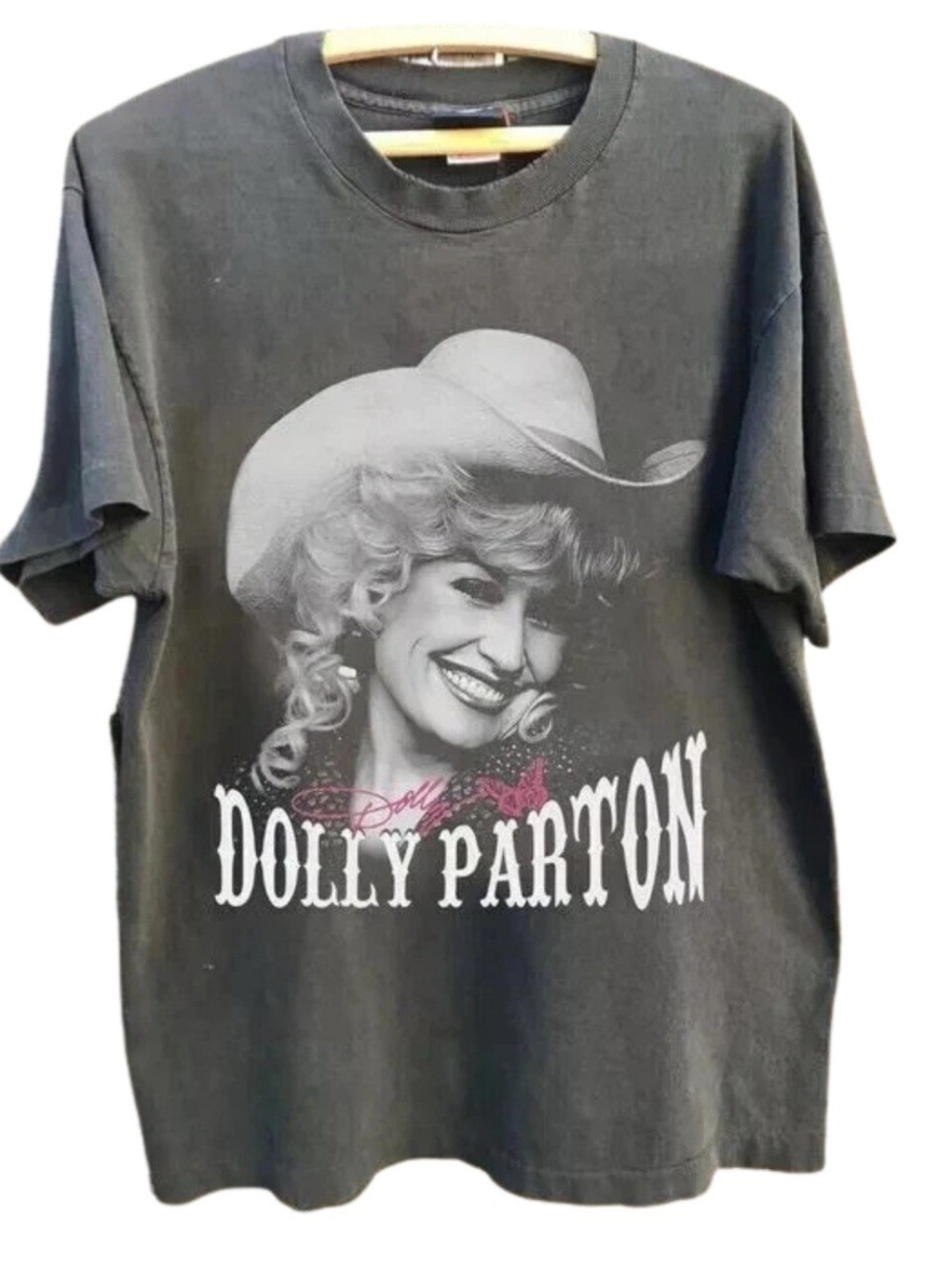 Dolly Parton Country Music Vintage 90s Unisex Charcoal T-shirt
